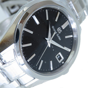 未使用 セイコー グランドセイコー SBGP003 / 9F85-0AD0 クオーツ 腕時計 SS ブラック 黒文字盤 0072【中古】SEIKO メンズ