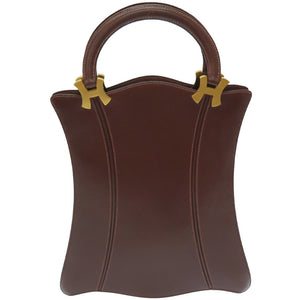 美品 エルメス ツリー ボックスカーフ トートバッグ ブラウン □B刻印 ヴィンテージ 茶 0074【中古】HERMES