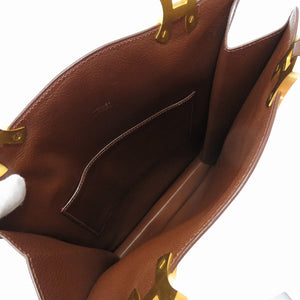 美品 エルメス ツリー ボックスカーフ トートバッグ ブラウン □B刻印 ヴィンテージ 茶 0074【中古】HERMES