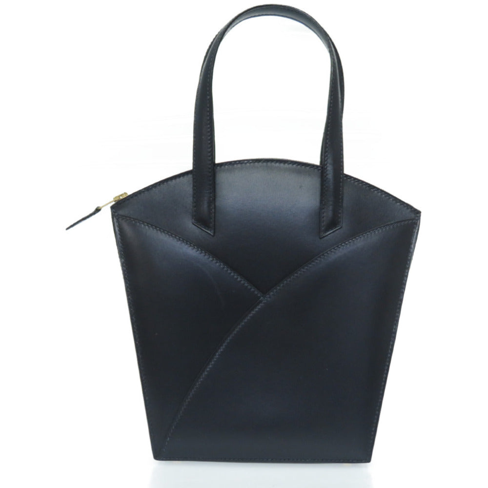エルメス コカーズ ボックスカーフ ネイビー ハンドバッグ 〇X刻印 ヴィンテージ 紺 0075【中古】HERMES