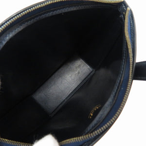 エルメス コカーズ ボックスカーフ ネイビー ハンドバッグ 〇X刻印 ヴィンテージ 紺 0075【中古】HERMES