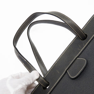 エルメス ミュゾー ショルダーバッグ リセ/リセ ネイビーグレー 0078【中古】HERMES レディース