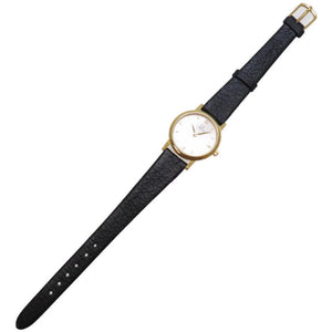 オメガ  デ・ヴィル デビル 金無垢 アンティーク Cal.1470 クオーツ 腕時計 K18YG/レザー ホワイト 白文字盤 0081【中古】OMEGA レディース