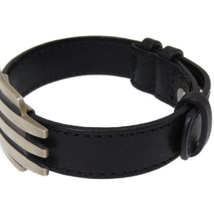 美品 ジョージジェンセン 462 ブレスレット シルバー925/レザー アクセサリー 0083【中古】Georg Jensen