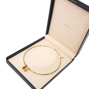 美品 タサキ オメガ ネックレス シトリン4.25ct / ダイヤモンド0.53ct / K18YG イエローゴールド 0088【中古】TASAKI アクセサリー