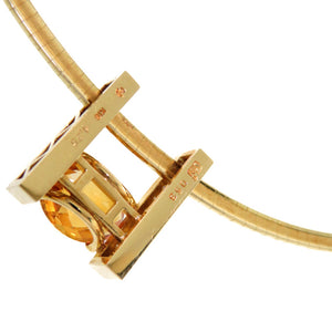 美品 タサキ オメガ ネックレス シトリン4.25ct / ダイヤモンド0.53ct / K18YG イエローゴールド 0088【中古】TASAKI アクセサリー