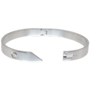 新品同様 カルティエ アニバーサリー 1Pダイヤ 750WG バングル K18WG/ダイヤモンド ジュエリー アクセサリー 0089【中古】CARTIER レディース