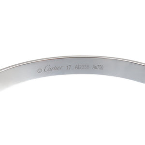 新品同様 カルティエ アニバーサリー 1Pダイヤ 750WG バングル K18WG/ダイヤモンド ジュエリー アクセサリー 0089【中古】CARTIER レディース