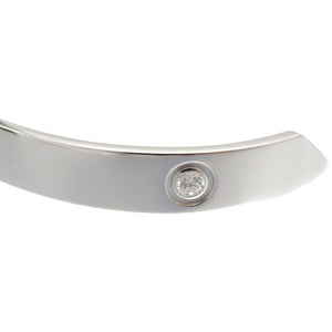 新品同様 カルティエ アニバーサリー 1Pダイヤ 750WG バングル K18WG/ダイヤモンド ジュエリー アクセサリー 0089【中古】CARTIER レディース