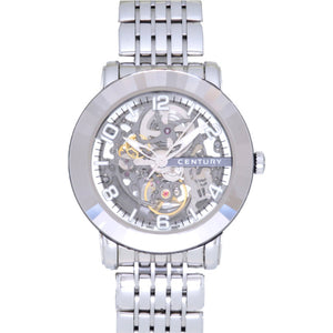 美品 センチュリー エレガンス スケルトン 648.7.N.S1.12.SF 自動巻き 腕時計 SS グレー 0022【中古】CENTURY メンズ
