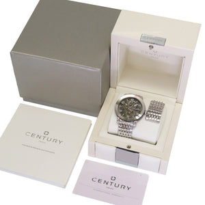 美品 センチュリー エレガンス スケルトン 648.7.N.S1.12.SF 自動巻き 腕時計 SS グレー 0022【中古】CENTURY メンズ