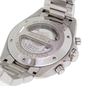 美品 タグホイヤー グランドカレラ クロノグラフ CAV511A 自動巻き 腕時計 SS ブラック 黒 0023【中古】TAG HEUER メンズ