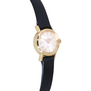 美品 オメガ デビル 金無垢 自動巻き 腕時計 K18YG 750YG/レザー 0013【中古】OMEGA レディース