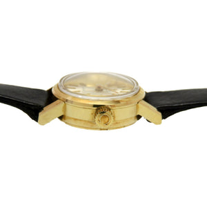 美品 オメガ デビル 金無垢 自動巻き 腕時計 K18YG 750YG/レザー 0013【中古】OMEGA レディース