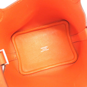 美品 エルメス マイクロピコタンロック ヴォースイフト オレンジ シルバー金具 □O刻印 ハンドバッグ バッグ 0018 【中古】 HERMES ミクロ ピコタンロックマイクロ