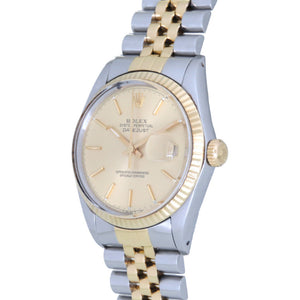 ロレックス デイトジャスト 16013 自動巻き 腕時計 K18YG/SS 97番台 ゴールド文字盤  オートマ 0029【中古】ROLEX メンズ