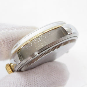 ロレックス デイトジャスト 16013 自動巻き 腕時計 K18YG/SS 97番台 ゴールド文字盤  オートマ 0029【中古】ROLEX メンズ