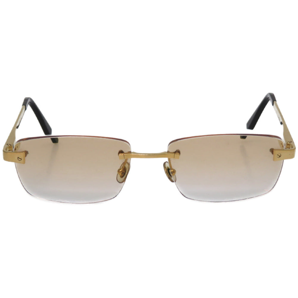 カルティエ リムレス アイウェア サントス 眼鏡 サングラス ゴールド/ブラック 黒 0067【中古】CARTIER メンズ めがね メガネ