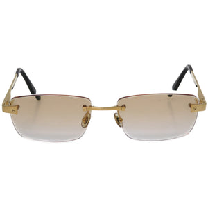 カルティエ リムレス アイウェア サントス 眼鏡 サングラス ゴールド/ブラック 黒 0067【中古】CARTIER メンズ めがね メガネ
