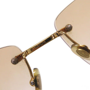 カルティエ リムレス アイウェア サントス 眼鏡 サングラス ゴールド/ブラック 黒 0067【中古】CARTIER メンズ めがね メガネ