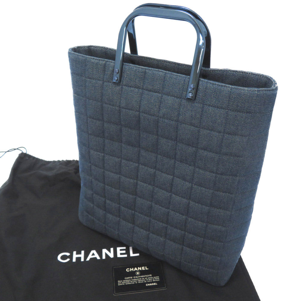 新品同様 シャネル デニム チョコバー トートバッグ ブルー インディゴ 青 0072【中古】CHANEL ヴィンテージ