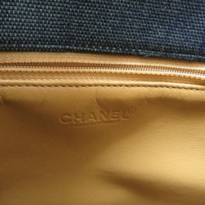 新品同様 シャネル デニム チョコバー トートバッグ ブルー インディゴ 青 0072【中古】CHANEL ヴィンテージ