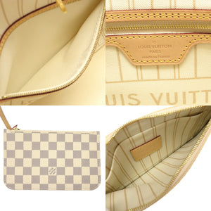 美品 ルイ ヴィトン ダミエ アズール ネヴァーフルPM N41362 トートバッグ バッグ LV 0092 【中古】 LOUIS VUITTON