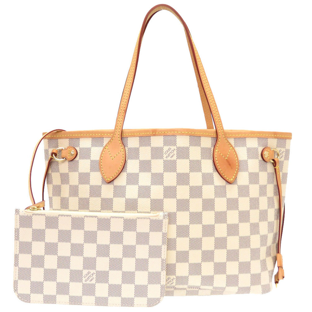 美品 ルイ ヴィトン ダミエ アズール ネヴァーフルPM N41362 トートバッグ バッグ LV 0092 【中古】 LOUIS VUITTON