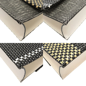 新品同様 プロエンザスクーラー 編み込み レザー ホワイト ブラック 2WAY ショルダーバッグ バッグ 白 黒 0116 【中古】 Proenza Schoule