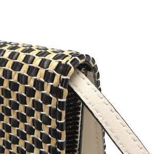 新品同様 プロエンザスクーラー 編み込み レザー ホワイト ブラック 2WAY ショルダーバッグ バッグ 白 黒 0116 【中古】 Proenza Schoule