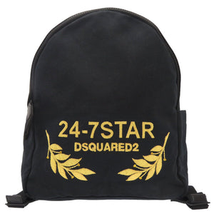 美品 ディースクエアード キャンバス ブラック リュックサック デイパック バッグ 黒 0118 【中古】 DSQUARED2 メンズ