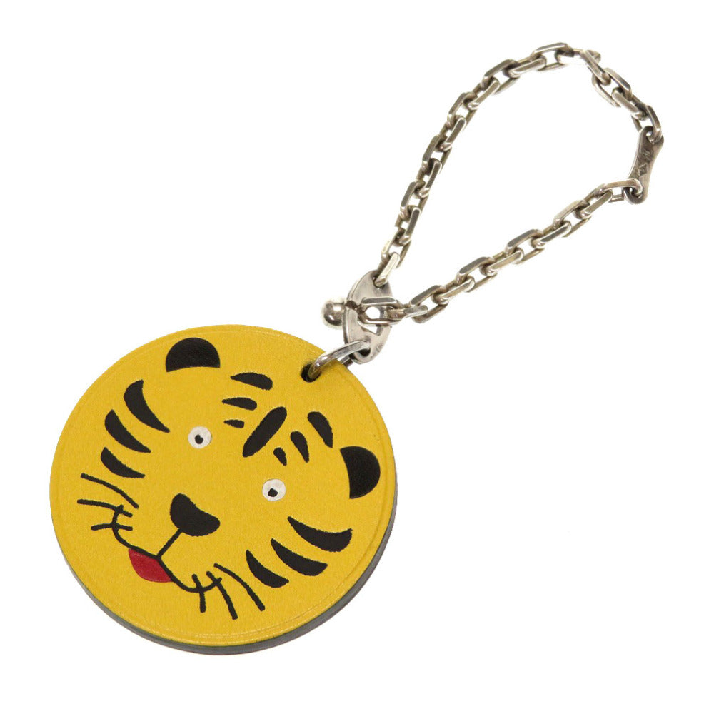 美品 エルメス 高島屋限定 虎 トラ CHEZ TAKASHIMAYA OSAKA 2010 レザー イエロー キーホルダー 黄 0198 【中古】 HERMES