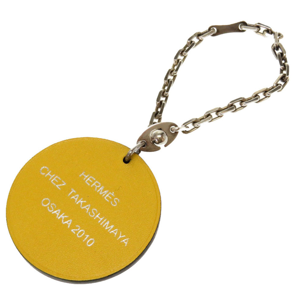 美品 エルメス 高島屋限定 虎 トラ CHEZ TAKASHIMAYA OSAKA 2010 レザー イエロー キーホルダー 黄 0198 【中古】 HERMES