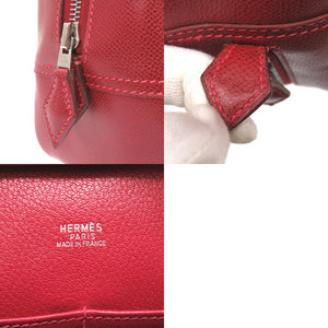 エルメス プリュム28 リセ ルージュヴィフ シルバー金具 □G刻印 ハンドバッグ バッグ 赤 0069 【中古】 HERMES