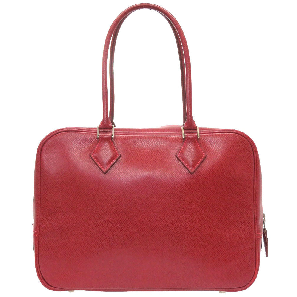 エルメス プリュム28 リセ ルージュヴィフ シルバー金具 □G刻印 ハンドバッグ バッグ 赤 0069 【中古】 HERMES