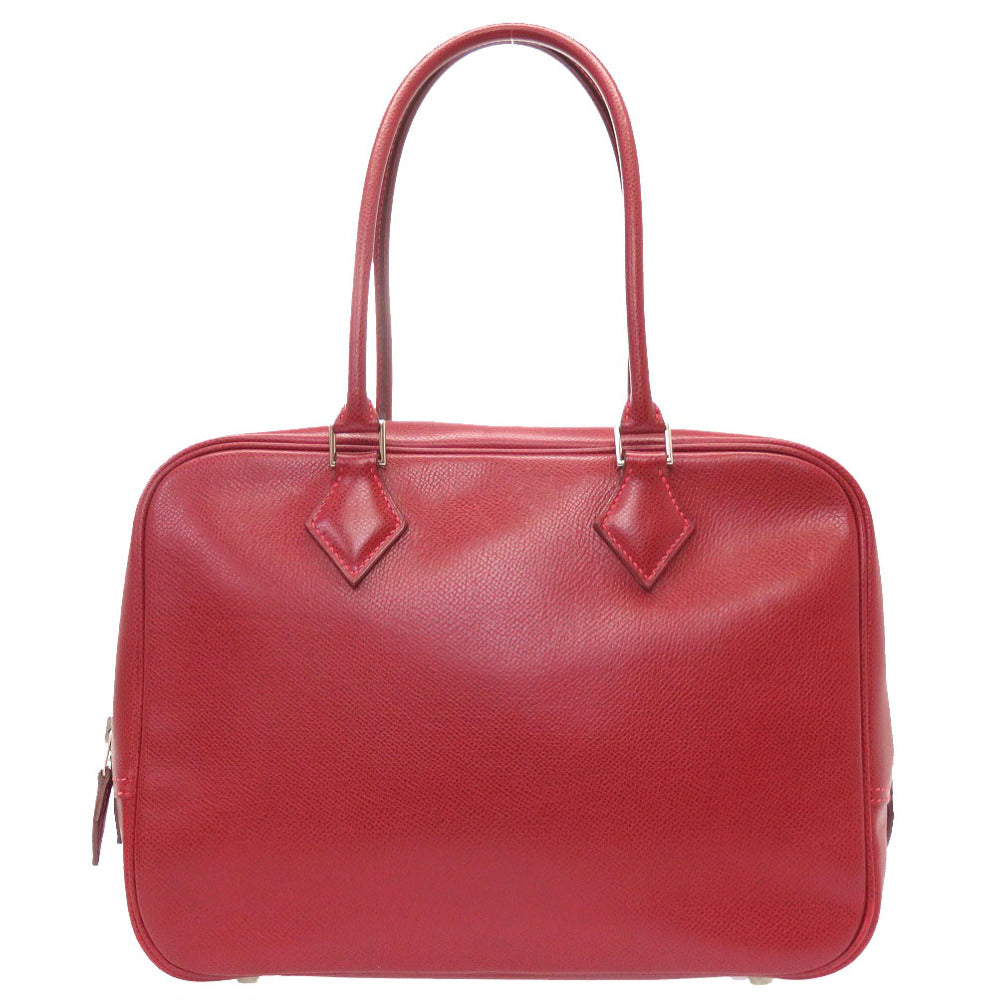 エルメス プリュム28 リセ ルージュヴィフ シルバー金具 □G刻印 ハンドバッグ バッグ 赤 0069 【中古】 HERMES