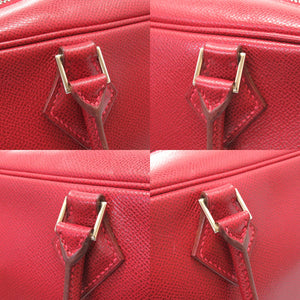 エルメス プリュム28 リセ ルージュヴィフ シルバー金具 □G刻印 ハンドバッグ バッグ 赤 0069 【中古】 HERMES