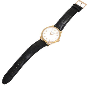 美品 モンブラン ヘリテージ クロノメトリー ウルトラスリム 金無垢 112516 裏スケ 手巻き 腕時計 K18PG 750 シルバー文字盤 0070【中古】MONTBLANC メンズ