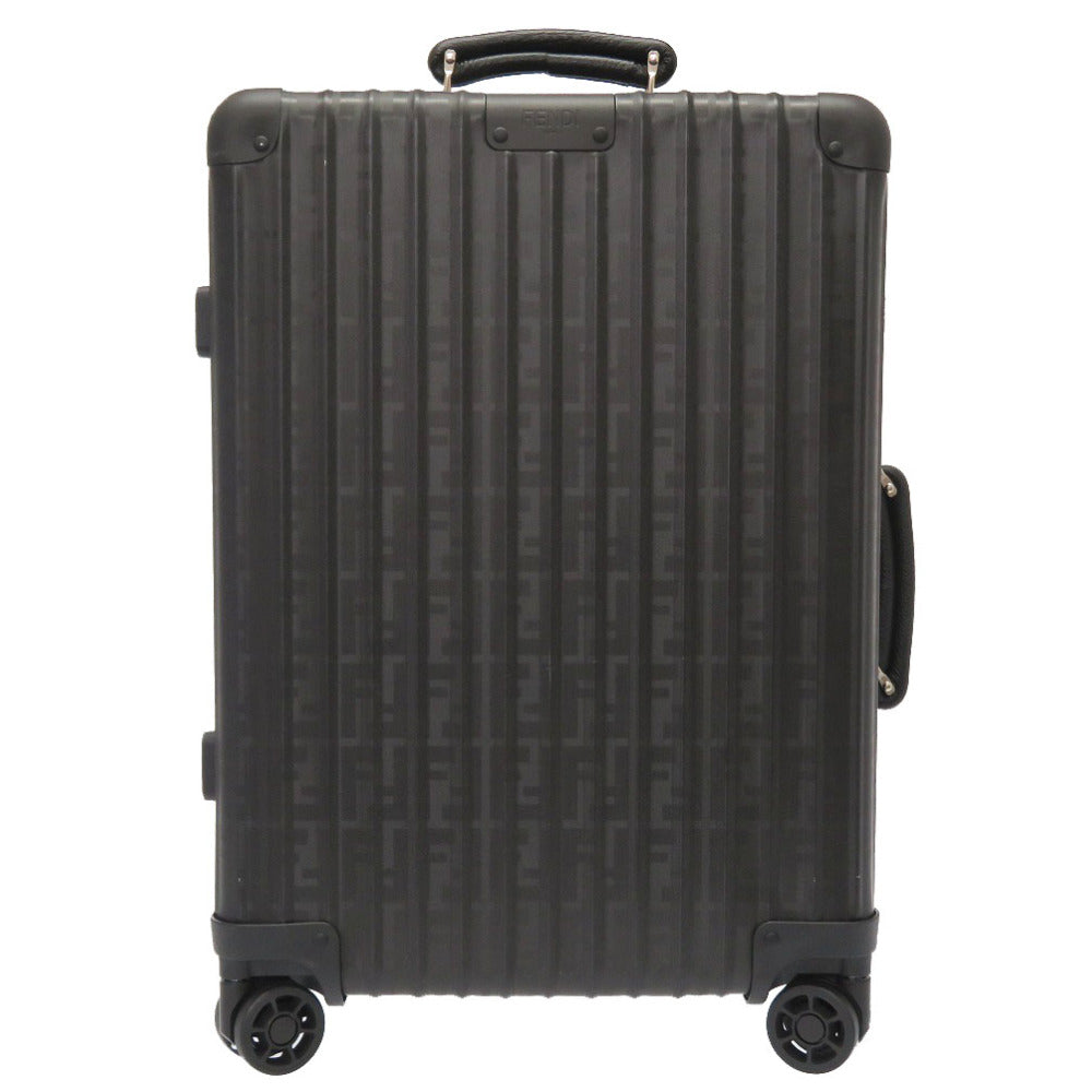 美品 リモワ × フェンディ FFロゴ 33L ズッカ柄 ブラック アルミ 972 90 02 3 キャリーバッグ バッグ 黒 0073 【中古】 RIMOWA メンズ