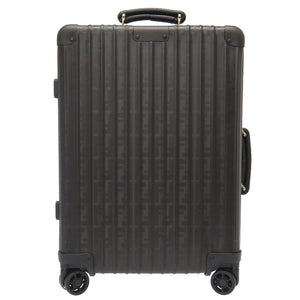 美品 リモワ × フェンディ FFロゴ 33L ズッカ柄 ブラック アルミ 972 90 02 3 キャリーバッグ バッグ 黒 0073 【中古】 RIMOWA メンズ