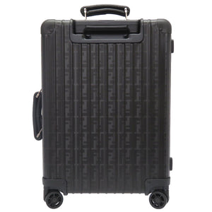 美品 リモワ × フェンディ FFロゴ 33L ズッカ柄 ブラック アルミ 972 90 02 3 キャリーバッグ バッグ 黒 0073 【中古】 RIMOWA メンズ