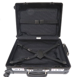 美品 リモワ × フェンディ FFロゴ 33L ズッカ柄 ブラック アルミ 972 90 02 3 キャリーバッグ バッグ 黒 0073 【中古】 RIMOWA メンズ