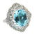 美品 天然パライバトルマリン2.22ct ダイヤ1.31ct Pt900 リング 指輪 ダイヤモンド プラチナ 13号 ブルー 青 ジュエリー アクセサリー 0094【中古】レディース
