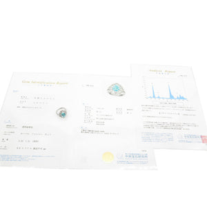 美品 天然パライバトルマリン2.22ct ダイヤ1.31ct Pt900 リング 指輪 ダイヤモンド プラチナ 13号 ブルー 青 ジュエリー アクセサリー 0094【中古】レディース