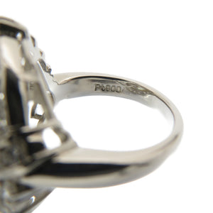 美品 白蝶真珠 15mm ダイヤ 1.29ct Pt900 リング 指輪 パール/プラチナ/ダイヤモンド 9号 ホワイト ジュエリー アクセサリー 0102【中古】レディース
