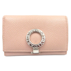ブルガリ ブルガリブルガリ コインケース 小銭入れ ピンク レザー シルバー金具 財布 【中古】0111 BVLGARI