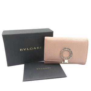 ブルガリ ブルガリブルガリ コインケース 小銭入れ ピンク レザー シルバー金具 財布 【中古】0111 BVLGARI