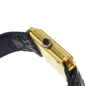 カルティエ ステップドタンク アンティーク 手巻き 腕時計 SS/マットクロコ ホワイト 白文字盤 0121【中古】CARTIER レディース