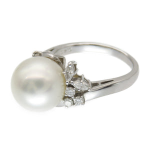 ミキモト パール 11.4mm ダイヤ0.40ct Pt950 リング 白蝶真珠 指輪 プラチナ/ダイヤモンド/パール 14.5号 ジュエリー アクセサリー 0140【中古】MIKIMOTO レディース