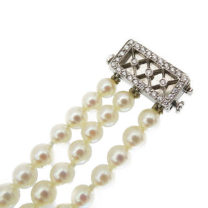 美品 ティファニー ジーグフェルド ベビーパール Pt950 ３べール ブレスレットプラチナ/ダイヤモンド/ベビーパール アクセサリー 真珠 0141【中古】TIFFANY&Co. レディース